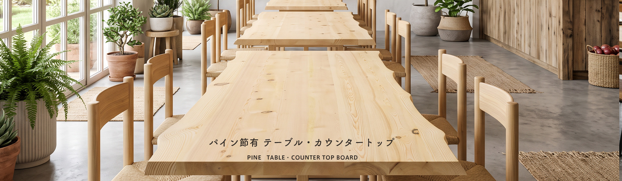 パインテーブル・カウンタートップ